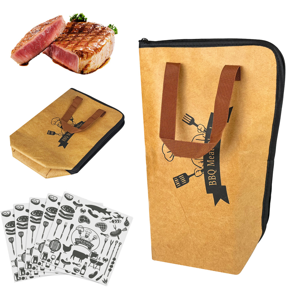BBQ Blanket for Resting Meat – Insulated Smoker Grilling Bag for Juicy Flavorful Meats | Ideal for Brisket, Ribs, Pork & More | Durable, Easy to Clean & Portable（21in）