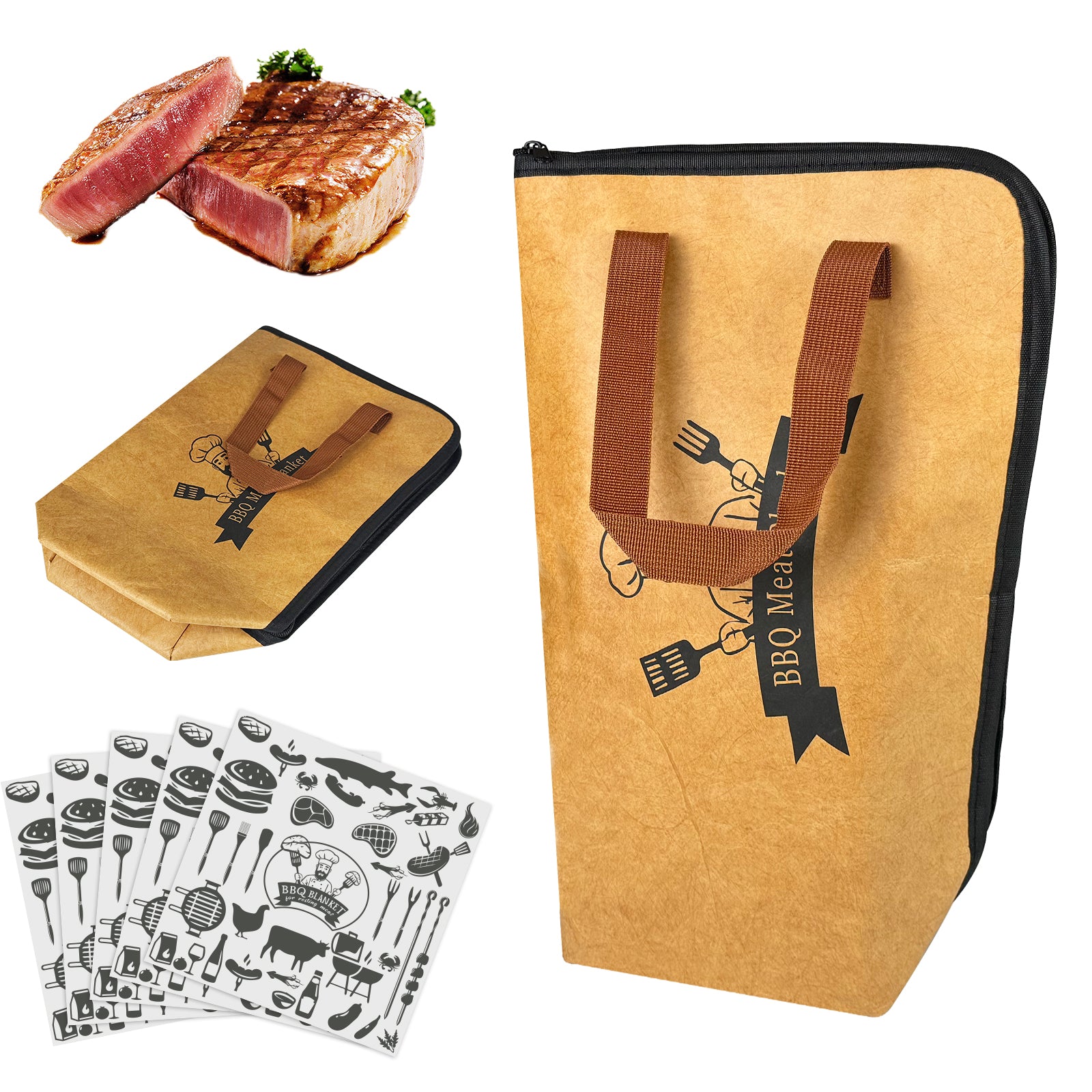 BBQ Blanket for Resting Meat – Insulated Smoker Grilling Bag for Juicy Flavorful Meats | Ideal for Brisket, Ribs, Pork & More | Durable, Easy to Clean & Portable（21in）
