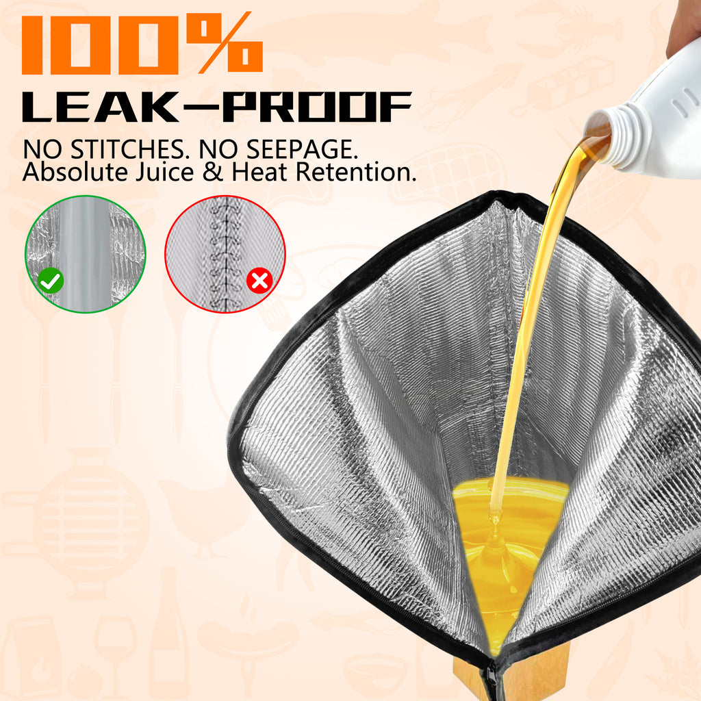 BBQ Blanket for Resting Meat – Insulated Smoker Grilling Bag for Juicy Flavorful Meats | Ideal for Brisket, Ribs, Pork & More | Durable, Easy to Clean & Portable（21in）